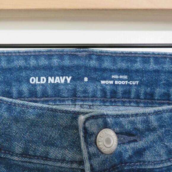 Old Navy Womens Sz 8 Blue Denim WOW Bootcut Jeans Mid Rise Stretch Denim - Picture 4 of 5